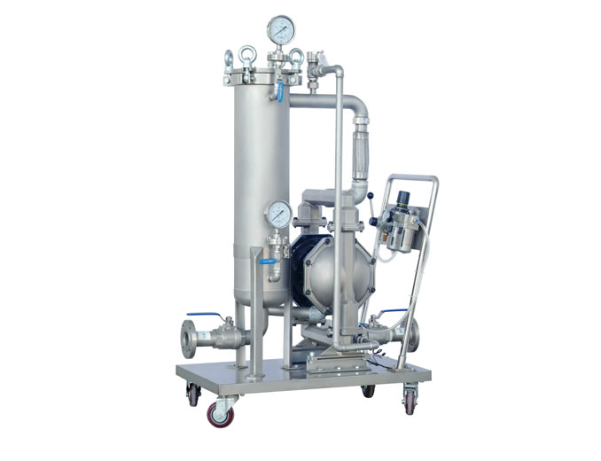 移動(dòng)小車不銹鋼單袋式過濾器