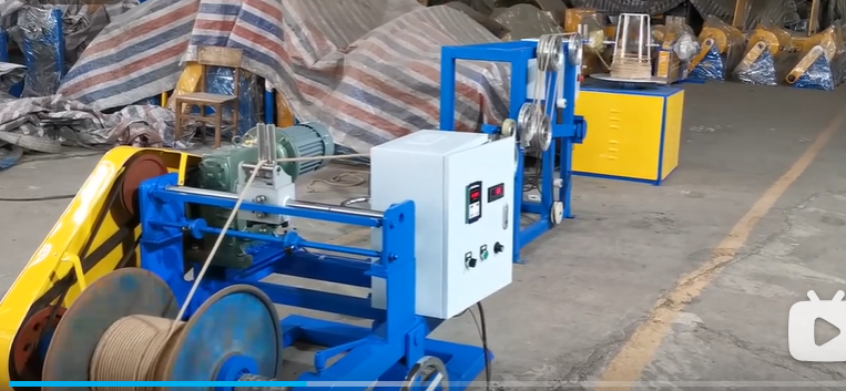 散裝鋼絲主動(dòng)放線復(fù)繞計(jì)米機(jī)組FR500型試機(jī)