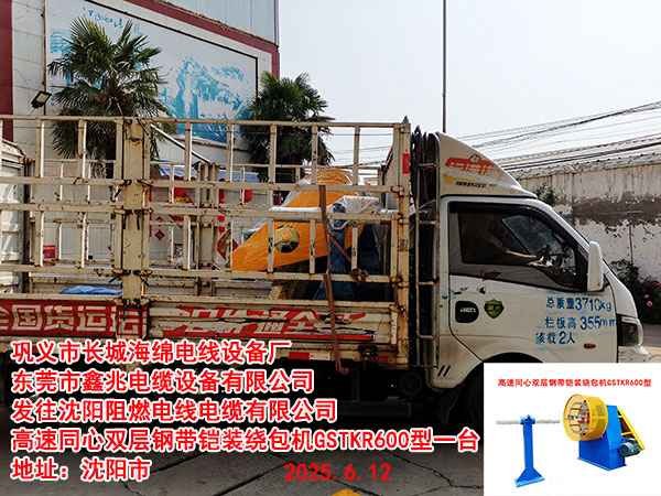 高速同心雙層鋼帶鎧裝繞包機GSTKR600型